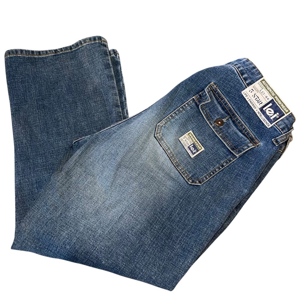 Vintage Y2K Cropped Jeans 9 Low Rise Cargo Retro LEI Denim Flap Pockets - Picture 9 of 11